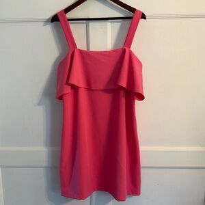 Charlie Paige Strapless Pink Dress with Ruffle Detail